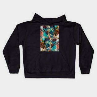 Watercolor leaf pattern Kids Hoodie